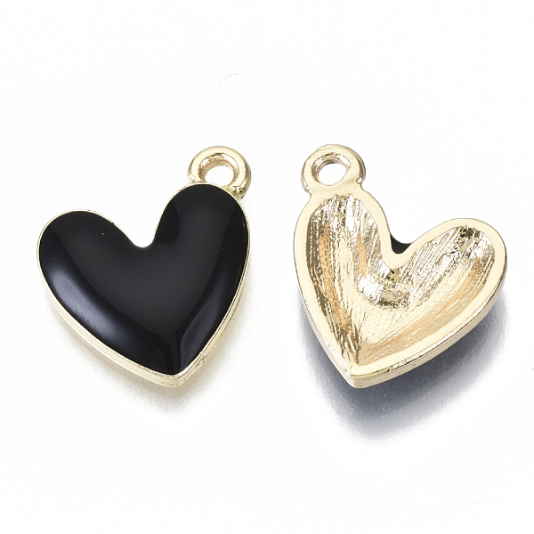 PandaHall Eco-Friendly Zinc Alloy Pendants, with Enamel, Cadmium Free & Nickel Free & Lead Free, Heart, Light Gold, Black, 16x15x3mm, Hole...
PandaHall Eco-Friendly Zinc Alloy Pendants, with Enamel, Cadmium Free & Nickel Free & Lead Free, Heart, Light Gold, Black, 16x15x3mm, Hole...