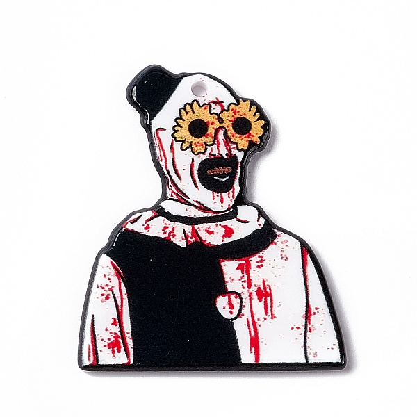 PandaHall Printed Acrylic Pendants, Clown Charm, White, 38x32x2.3mm, Hole: 1.8mm Acrylic Human White
PandaHall Printed Acrylic Pendants, Clown Charm, White, 38x32x2.3mm, Hole: 1.8mm Acrylic Human White