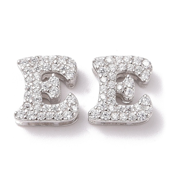 PandaHall 925 Sterling Silver Micro Pave Cubic Zirconia Beads, Real Platinum Plated, Letter E, 9x8.5x3.5mm, Hole: 2.5x1.5mm Cubic Zirconia...
PandaHall 925 Sterling Silver Micro Pave Cubic Zirconia Beads, Real Platinum Plated, Letter E, 9x8.5x3.5mm, Hole: 2.5x1.5mm Cubic Zirconia...