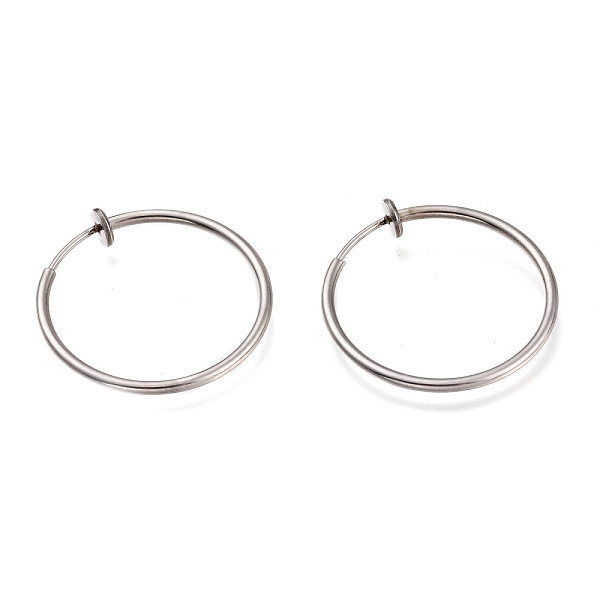 PandaHall 304 Stainless Steel Retractable Clip-on Hoop Earrings, For Non-pierced Ears, with Spring Findings, Stainless Steel Color...
PandaHall 304 Stainless Steel Retractable Clip-on Hoop Earrings, For Non-pierced Ears, with Spring Findings, Stainless Steel Color...