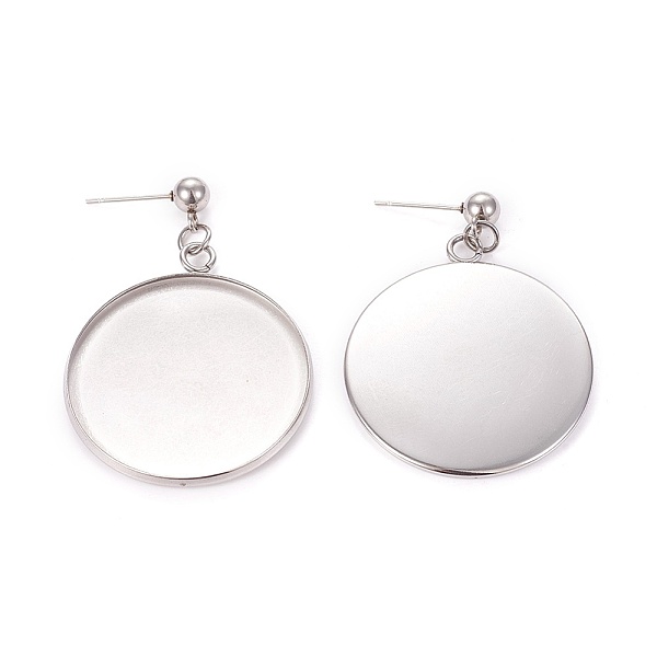 PandaHall 304 Stainless Steel Stud Earring Settings, Stainless Steel Color, 45mm, Pin: 0.9mm, Tray: 30mm 304 Stainless Steel Flat Round
PandaHall 304 Stainless Steel Stud Earring Settings, Stainless Steel Color, 45mm, Pin: 0.9mm, Tray: 30mm 304 Stainless Steel Flat Round