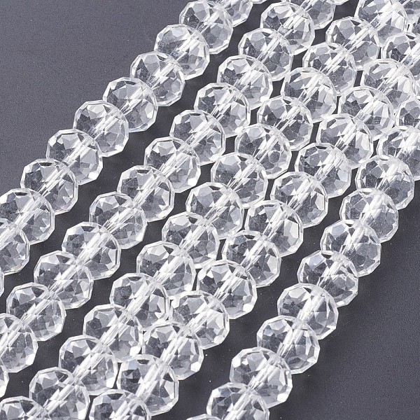PandaHall Handmade Glass Beads, Faceted Rondelle, Clear, 14x10mm, Hole: 1mm, about 60pcs/strand Glass Rondelle Clear
PandaHall Handmade Glass Beads, Faceted Rondelle, Clear, 14x10mm, Hole: 1mm, about 60pcs/strand Glass Rondelle Clear