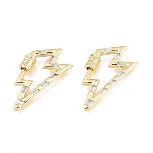 PandaHall Brass Micro Pave Clear Cubic Zirconia Screw Carabiner Lock Charms, for Necklaces Making, Long-Lasting Plated, Lightning Bolt, Real...
PandaHall Brass Micro Pave Clear Cubic Zirconia Screw Carabiner Lock Charms, for Necklaces Making, Long-Lasting Plated, Lightning Bolt, Real...