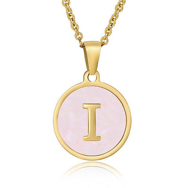 PandaHall Natural Shell Initial Letter Pendant Necklace, with Golden Stainless Steel Cable Chains, Letter I, 17.72 inch(45cm) Shell Letter I..., Pink
PandaHall Natural Shell Initial Letter Pendant Necklace, with Golden Stainless Steel Cable Chains, Letter I, 17.72 inch(45cm) Shell Letter I..., Pink
