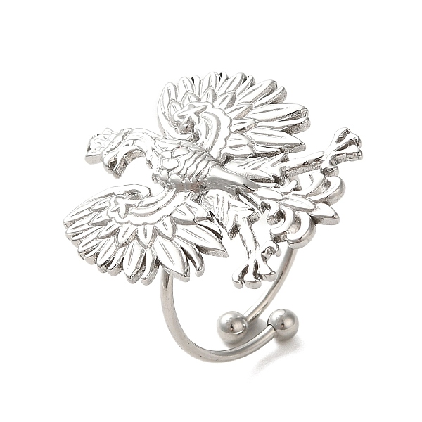 PandaHall 304 Stainless Steel Open Cuff Ring, Eagle, Stainless Steel Color, US Size 7 3/4(17.9mm) 304 Stainless Steel Eagle
PandaHall 304 Stainless Steel Open Cuff Ring, Eagle, Stainless Steel Color, US Size 7 3/4(17.9mm) 304 Stainless Steel Eagle