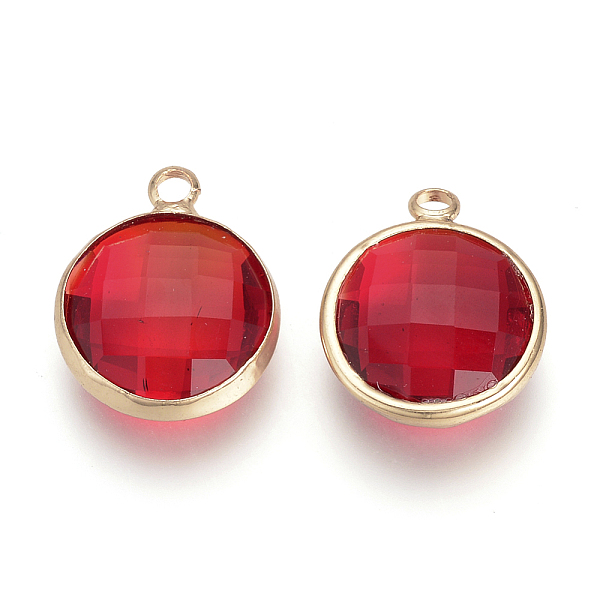 PandaHall Glass Pendants, with Brass Findings, Faceted, Flat Round, Red, 14x10.5x4mm, Hole: 2mm Brass+Glass Flat Round Red
PandaHall Glass Pendants, with Brass Findings, Faceted, Flat Round, Red, 14x10.5x4mm, Hole: 2mm Brass+Glass Flat Round Red