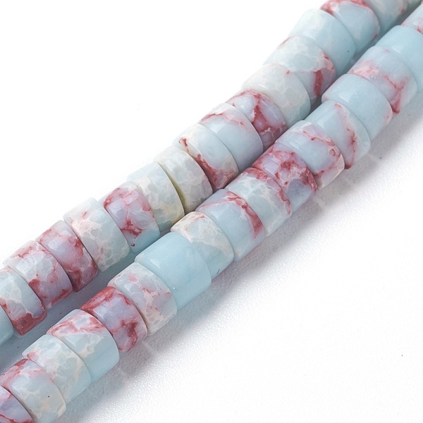 PandaHall Synthetic Imperial Jasper Beads Strands, Heishi Beads, Flat Round/Disc, 4~4.5x2~3mm, Hole: 0.5mm, about 73~74pcs/strand, 7 inch...
PandaHall Synthetic Imperial Jasper Beads Strands, Heishi Beads, Flat Round/Disc, 4~4.5x2~3mm, Hole: 0.5mm, about 73~74pcs/strand, 7 inch...