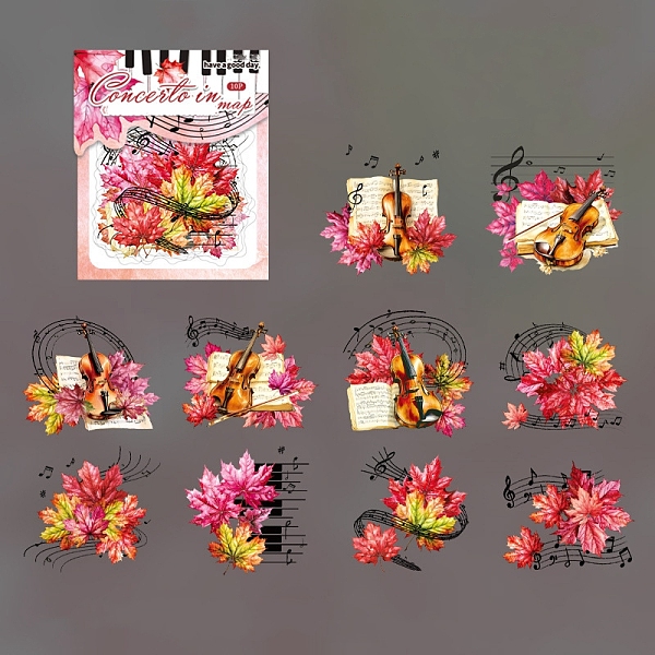 PandaHall 10Pcs 10 Styles Musical Maple Leaf Waterproof PET Plastic Self-Adhesive Decorative Stickers, Laser Autumn Leaf Decals for...
PandaHall 10Pcs 10 Styles Musical Maple Leaf Waterproof PET Plastic Self-Adhesive Decorative Stickers, Laser Autumn Leaf Decals for...