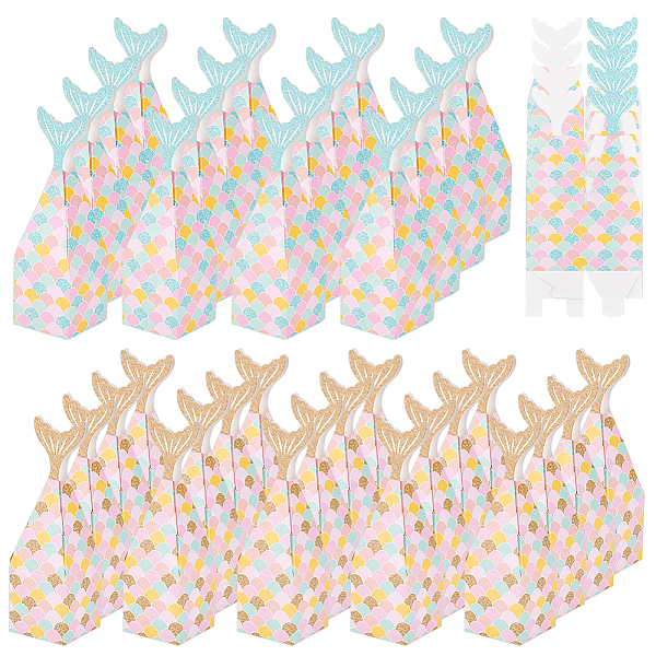 PandaHall Olycraft 56Pcs 2 Colors Mermaid Paper Candy Boxes, Jewelry Candy Wedding Party Gift Packaging Boxes, Rectangle with Fishtail Shape..., Multicolor
PandaHall Olycraft 56Pcs 2 Colors Mermaid Paper Candy Boxes, Jewelry Candy Wedding Party Gift Packaging Boxes, Rectangle with Fishtail Shape..., Multicolor
