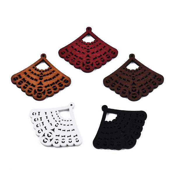 PandaHall Spray Painted Wooden Pendants, Hollow Fan Charm, Mixed Color, 33.5x39.5x2.5mm, Hole: 1.2mm Wood Fan Multicolor
PandaHall Spray Painted Wooden Pendants, Hollow Fan Charm, Mixed Color, 33.5x39.5x2.5mm, Hole: 1.2mm Wood Fan Multicolor