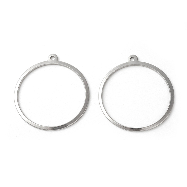PandaHall 201 Stainless Steel Pendants, Ring, Stainless Steel Color, 27~27.5x25x0.7~1mm, Hole: 1.4mm 201 Stainless Steel Ring
PandaHall 201 Stainless Steel Pendants, Ring, Stainless Steel Color, 27~27.5x25x0.7~1mm, Hole: 1.4mm 201 Stainless Steel Ring