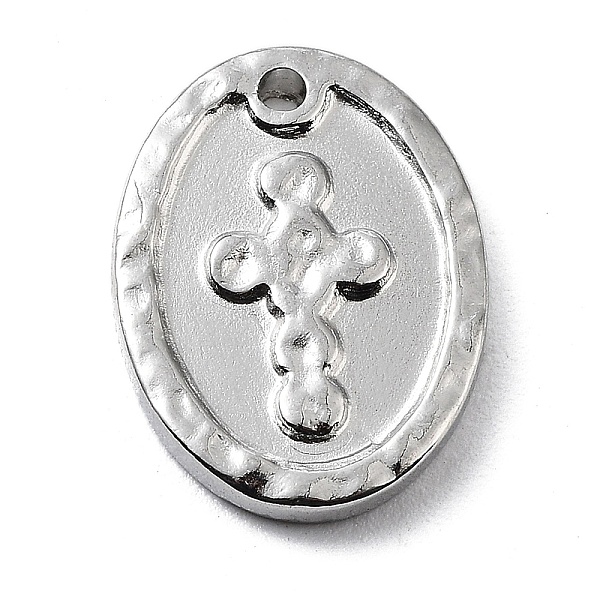 PandaHall 304 Stainless Steel Pendants, Oval with Cross Charm, Stainless Steel Color, 15.5x11.5x2mm, Hole: 1.2mm 304 Stainless Steel Oval
PandaHall 304 Stainless Steel Pendants, Oval with Cross Charm, Stainless Steel Color, 15.5x11.5x2mm, Hole: 1.2mm 304 Stainless Steel Oval