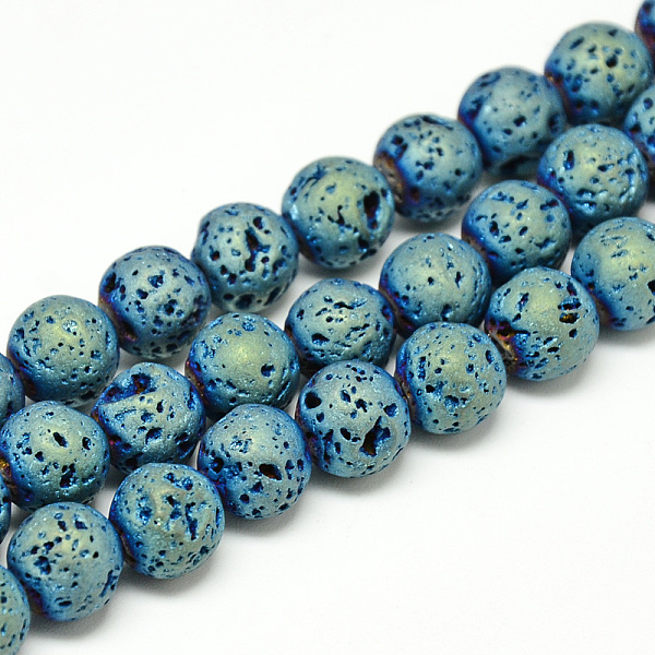 PandaHall Electroplate Natural Lava Rock Beads Strands, Matte Style, Round, Green Plated, 4~5mm, Hole: 0.5mm, about 88pcs/strand, 13.7~14.9...
PandaHall Electroplate Natural Lava Rock Beads Strands, Matte Style, Round, Green Plated, 4~5mm, Hole: 0.5mm, about 88pcs/strand, 13.7~14.9...