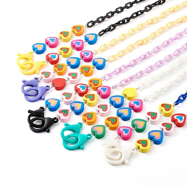 PandaHall Heart Natural Dyed Wood Beaded Necklaces, Handbag Chains, with Plastic Cable Chains, Mixed Color, 25.39 inch(64.5cm) Plastic..., Multicolor
PandaHall Heart Natural Dyed Wood Beaded Necklaces, Handbag Chains, with Plastic Cable Chains, Mixed Color, 25.39 inch(64.5cm) Plastic..., Multicolor