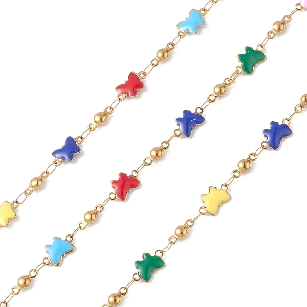 PandaHall 304 Stainless Steel Enamel Link Chains, Unwelded, Butterfly, Golden, 8.5~10.5x3.5~6x2~2.5mm Stainless Steel+Enamel
PandaHall 304 Stainless Steel Enamel Link Chains, Unwelded, Butterfly, Golden, 8.5~10.5x3.5~6x2~2.5mm Stainless Steel+Enamel