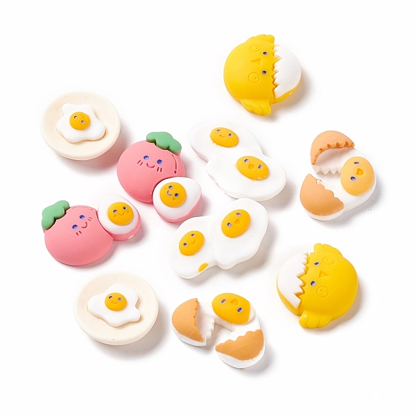 PandaHall Opaque Resin Cabochons, Egg & Chick & Tomato, Mixed Color, 16~18x19~26x6.5~7.5mm Resin Mixed Shapes Multicolor
PandaHall Opaque Resin Cabochons, Egg & Chick & Tomato, Mixed Color, 16~18x19~26x6.5~7.5mm Resin Mixed Shapes Multicolor