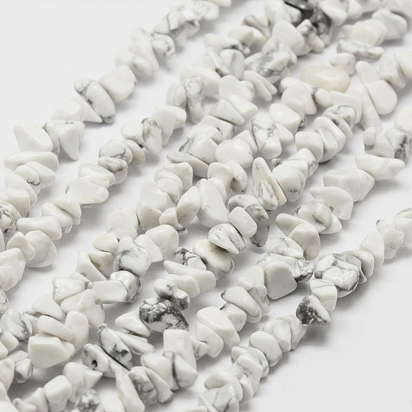 PandaHall Natural Howlite Beads Strand, Chip, White, 3~4x3~8x4~5mm, Hole: 0.4mm, 33.5 inch Howlite Chip White
PandaHall Natural Howlite Beads Strand, Chip, White, 3~4x3~8x4~5mm, Hole: 0.4mm, 33.5 inch Howlite Chip White