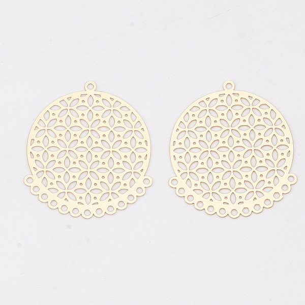 PandaHall Brass Chandelier Components Links, Etched Metal Embellishments, Long-Lasting Plated, Flat Round with Leaf, Light Gold...
PandaHall Brass Chandelier Components Links, Etched Metal Embellishments, Long-Lasting Plated, Flat Round with Leaf, Light Gold...