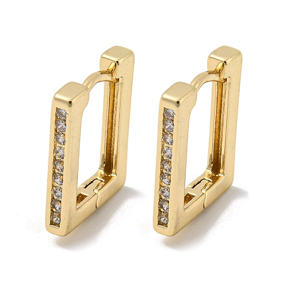 PandaHall Brass with Clear Cubic Zirconia Hoop Earrings, Rectangle, Light Gold, 15x2mm Brass Rectangle
PandaHall Brass with Clear Cubic Zirconia Hoop Earrings, Rectangle, Light Gold, 15x2mm Brass Rectangle