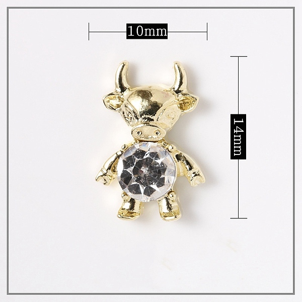 PandaHall Glass Rhinestones Cabochons, Nail Art Decoration Accessories, with Light Gold Plated Alloy Findings, Cow, Crystal, 14.5x10x4.5mm..., Clear
PandaHall Glass Rhinestones Cabochons, Nail Art Decoration Accessories, with Light Gold Plated Alloy Findings, Cow, Crystal, 14.5x10x4.5mm..., Clear