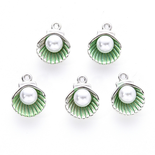 PandaHall Alloy Enamel Charms, with Plastic Bead, Cadmium Free & Lead Free, Platinum, Shell, Light Green, 14.5x11.5x7mm, Hole: 1.2mm...
PandaHall Alloy Enamel Charms, with Plastic Bead, Cadmium Free & Lead Free, Platinum, Shell, Light Green, 14.5x11.5x7mm, Hole: 1.2mm...