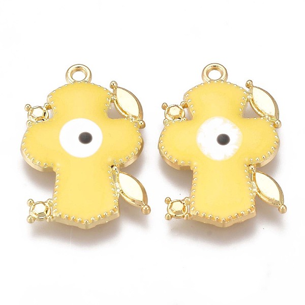 PandaHall Alloy Enamel Pendants, Cadmium Free & Nickel Free & Lead Free, Cross, Light Gold, Yellow, 28.5x19x3mm, Hole: 1.8mm Alloy+Enamel...
PandaHall Alloy Enamel Pendants, Cadmium Free & Nickel Free & Lead Free, Cross, Light Gold, Yellow, 28.5x19x3mm, Hole: 1.8mm Alloy+Enamel...
