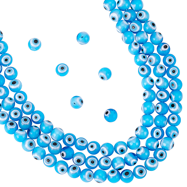 PandaHall About 195 Pcs Lampwork Glass Evil Eye Beads, 6mm Round Lampwork Evil Eye Charms Turkish Evil Eye Spacer Beads Evil Eye Loose...
PandaHall About 195 Pcs Lampwork Glass Evil Eye Beads, 6mm Round Lampwork Evil Eye Charms Turkish Evil Eye Spacer Beads Evil Eye Loose...