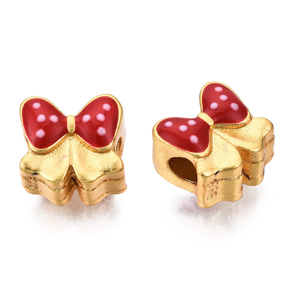 PandaHall Alloy Enamel Beads, Matte Style, Cadmium Free & Lead Free, Bowknot, Dark Red, 9x10x8mm, Hole: 3mm Alloy+Enamel Bowknot
PandaHall Alloy Enamel Beads, Matte Style, Cadmium Free & Lead Free, Bowknot, Dark Red, 9x10x8mm, Hole: 3mm Alloy+Enamel Bowknot