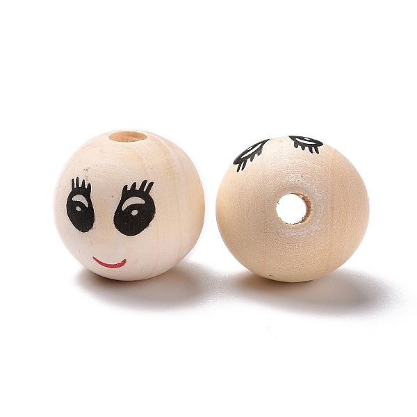 PandaHall Printed Wood European Beads, Large Hole Round Bead with Smiling Face Pattern, Undyed, Bisque, 24.5x22.5mm, Hole: 4.9mm, about..., Orange
PandaHall Printed Wood European Beads, Large Hole Round Bead with Smiling Face Pattern, Undyed, Bisque, 24.5x22.5mm, Hole: 4.9mm, about..., Orange