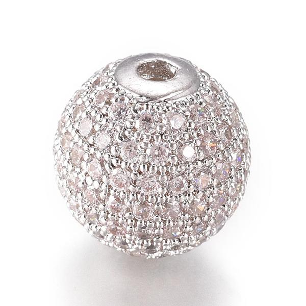 PandaHall CZ Jewelry Brass Micro Pave Cubic Zirconia Round Beads, Clear, Platinum, 12mm, Hole: 2mm Brass+Cubic Zirconia Round Clear
PandaHall CZ Jewelry Brass Micro Pave Cubic Zirconia Round Beads, Clear, Platinum, 12mm, Hole: 2mm Brass+Cubic Zirconia Round Clear