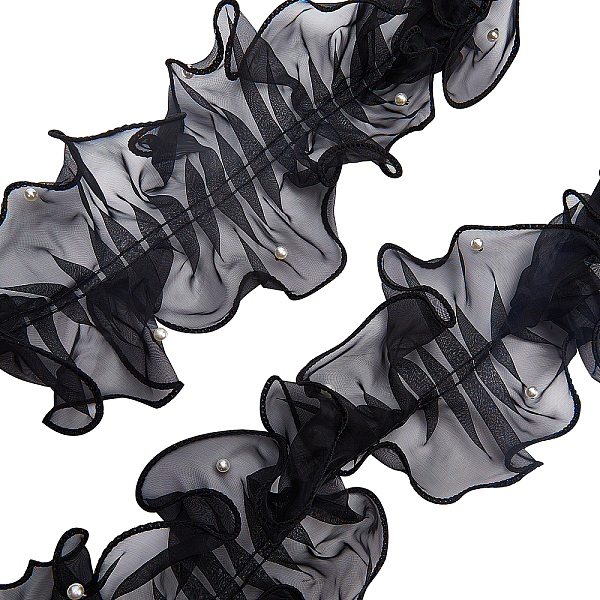 PandaHall GORGECRAFT 5 Yards Pleated Organza Ribbon Gathered Beading Trimmings Black Chiffon Lace Trim 4-3/8" Chiffon Beads Lace Edge Trim...
PandaHall GORGECRAFT 5 Yards Pleated Organza Ribbon Gathered Beading Trimmings Black Chiffon Lace Trim 4-3/8" Chiffon Beads Lace Edge Trim...