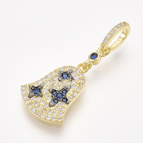 PandaHall Brass Micro Pave Cubic Zirconia Pendants, Bell, Colorful, Golden, 31mm, Hole: 6x4mm Brass+Cubic Zirconia Bell
PandaHall Brass Micro Pave Cubic Zirconia Pendants, Bell, Colorful, Golden, 31mm, Hole: 6x4mm Brass+Cubic Zirconia Bell