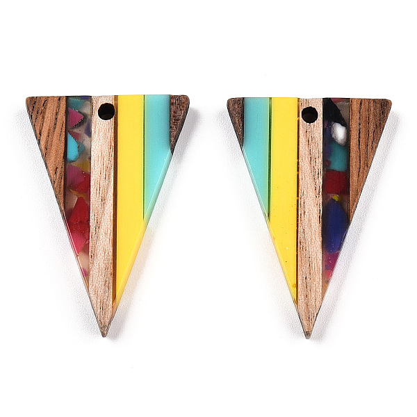 PandaHall Transparent Resin & Walnut Wood Pendants, Triangle Charm, Yellow, 32.5x22x3.5mm, Hole: 2mm Resin+Wood Triangle Yellow
PandaHall Transparent Resin & Walnut Wood Pendants, Triangle Charm, Yellow, 32.5x22x3.5mm, Hole: 2mm Resin+Wood Triangle Yellow