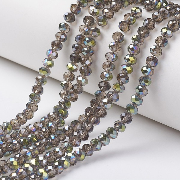 PandaHall Electroplate Transparent Glass Beads Strands, Half Green Plated, Faceted, Rondelle, Silver, 6x5mm, Hole: 1mm, about...
PandaHall Electroplate Transparent Glass Beads Strands, Half Green Plated, Faceted, Rondelle, Silver, 6x5mm, Hole: 1mm, about...