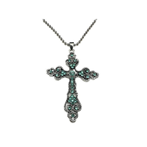 PandaHall Cross Zinc Alloy Pendant Necklace, with Rhinestone, Peridot, 27.56 inch(70cm) Rhinestone Cross Pink
PandaHall Cross Zinc Alloy Pendant Necklace, with Rhinestone, Peridot, 27.56 inch(70cm) Rhinestone Cross Pink