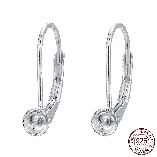 PandaHall 925 Sterling Silver Leverback Earring Findings, Silver, 16x13x4mm, Pin: 0.8mm, Tray: 4mm Sterling Silver Silver
PandaHall 925 Sterling Silver Leverback Earring Findings, Silver, 16x13x4mm, Pin: 0.8mm, Tray: 4mm Sterling Silver Silver
