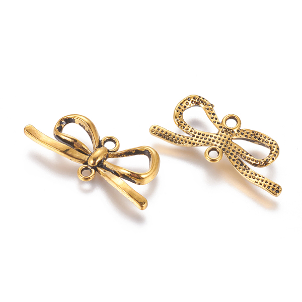 PandaHall Tibetan Style Links connectors, Cadmium Free & Lead Free, Bowknot, Antique Golden, 34x14x4mm, Hole: 2mm Alloy Bowknot
PandaHall Tibetan Style Links connectors, Cadmium Free & Lead Free, Bowknot, Antique Golden, 34x14x4mm, Hole: 2mm Alloy Bowknot