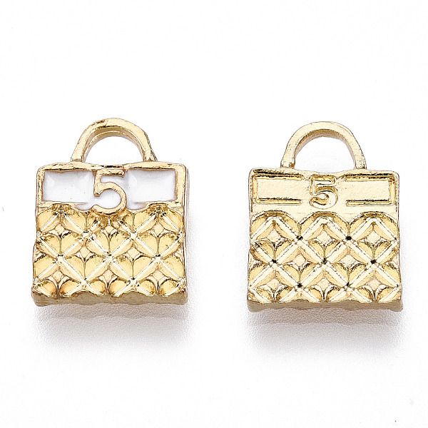PandaHall Rack Plating Alloy Enamel Charms, Cadmium Free & Nickel Free & Lead Free, Bag, Light Gold, White, 13.5x10x2.2mm, Hole: 2.5x3mm...
PandaHall Rack Plating Alloy Enamel Charms, Cadmium Free & Nickel Free & Lead Free, Bag, Light Gold, White, 13.5x10x2.2mm, Hole: 2.5x3mm...