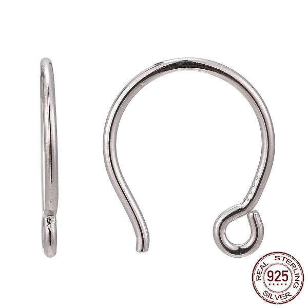 PandaHall Rhodium Plated 925 Sterling Silver Earring Hooks, Platinum, 12.3mm, Hole: 1mm, 20 Gauge, Pin: 0.8mm Sterling Silver
PandaHall Rhodium Plated 925 Sterling Silver Earring Hooks, Platinum, 12.3mm, Hole: 1mm, 20 Gauge, Pin: 0.8mm Sterling Silver