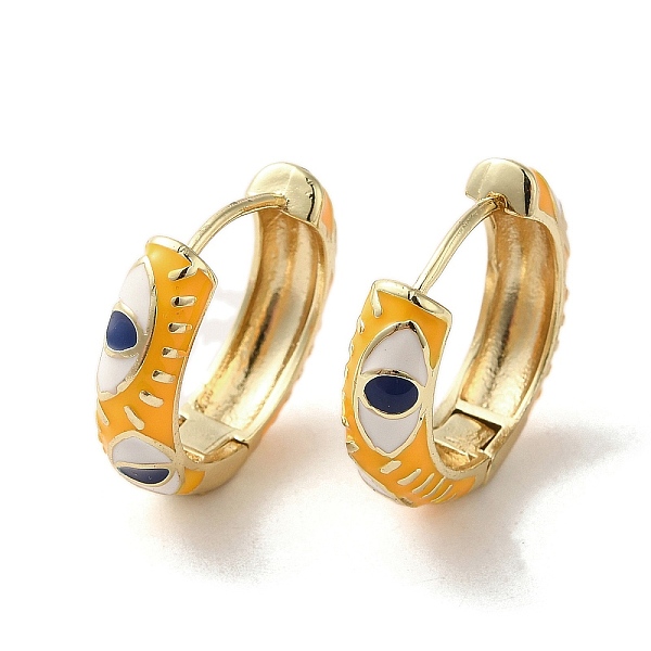 PandaHall Horse Eye Real 18K Gold Plated Brass Hoop Earrings, with Enamel, Orange, 22~22.5x6mm Brass Horse Eye Orange
PandaHall Horse Eye Real 18K Gold Plated Brass Hoop Earrings, with Enamel, Orange, 22~22.5x6mm Brass Horse Eye Orange