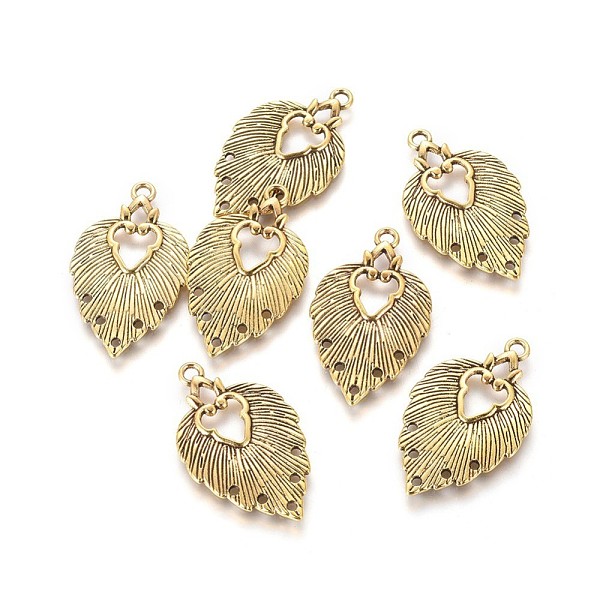 PandaHall Tibetan Style Chandelier Components Links, Cadmium Free & Nickel Free & Lead Free, Leaf, Antique Golden, 34x20x1.5mm, Hole: 1~2mm...
PandaHall Tibetan Style Chandelier Components Links, Cadmium Free & Nickel Free & Lead Free, Leaf, Antique Golden, 34x20x1.5mm, Hole: 1~2mm...