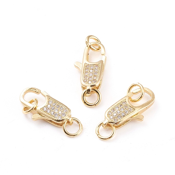 PandaHall Brass Micro Pave Clear Cubic Zirconia Lobster Claw Clasp, with Jump Rings, Long-Lasting Plated, Real 18K Gold Plated, 16x8x4mm...
PandaHall Brass Micro Pave Clear Cubic Zirconia Lobster Claw Clasp, with Jump Rings, Long-Lasting Plated, Real 18K Gold Plated, 16x8x4mm...