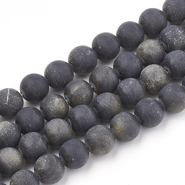 PandaHall Natural Golden Sheen Obsidian Beads Strands, Frosted, Round, 4mm, Hole: 1mm, about 96pcs/strand, 15.5 inch Golden Sheen Obsidian...
PandaHall Natural Golden Sheen Obsidian Beads Strands, Frosted, Round, 4mm, Hole: 1mm, about 96pcs/strand, 15.5 inch Golden Sheen Obsidian...