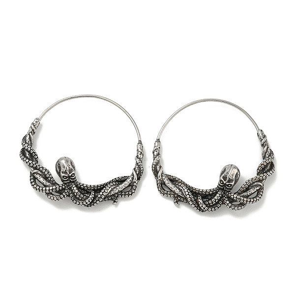 PandaHall 316 Surgical Stainless Steel Hoop Earrings for Women and Men, Antique Silver, Octopus, 31.5x5mm 316 Surgical Stainless Steel...
PandaHall 316 Surgical Stainless Steel Hoop Earrings for Women and Men, Antique Silver, Octopus, 31.5x5mm 316 Surgical Stainless Steel...