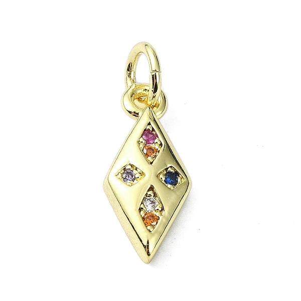 PandaHall Brass Micro Pave Cubic Zirconia Pendants, with Jump Ring, Real 18K Gold Plated, Rhombus Charm, Colorful, 14x6x2.5mm, Hole: 3mm..., Multicolor
PandaHall Brass Micro Pave Cubic Zirconia Pendants, with Jump Ring, Real 18K Gold Plated, Rhombus Charm, Colorful, 14x6x2.5mm, Hole: 3mm..., Multicolor
