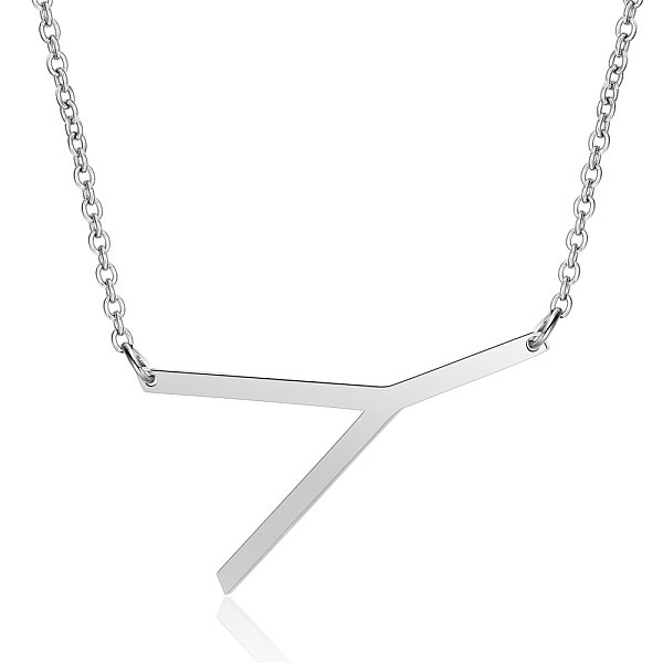 PandaHall 201 Stainless Steel Initial Pendants Necklaces, with Cable Chains, Letter, Letter.Y, 17.3~18.3 inch(44~46.5cm)x1.5mm, LetterY...
PandaHall 201 Stainless Steel Initial Pendants Necklaces, with Cable Chains, Letter, Letter.Y, 17.3~18.3 inch(44~46.5cm)x1.5mm, LetterY...