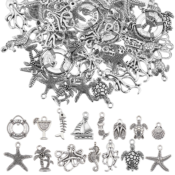 PandaHall SUNNYCLUE 90Pcs 15 Style Tibetan Style Alloy Pendants, Mixed Shapes, Antique Silver, 13~30.5x8.5~24x2~4.5mm, Hole: 1.5~3mm...
PandaHall SUNNYCLUE 90Pcs 15 Style Tibetan Style Alloy Pendants, Mixed Shapes, Antique Silver, 13~30.5x8.5~24x2~4.5mm, Hole: 1.5~3mm...