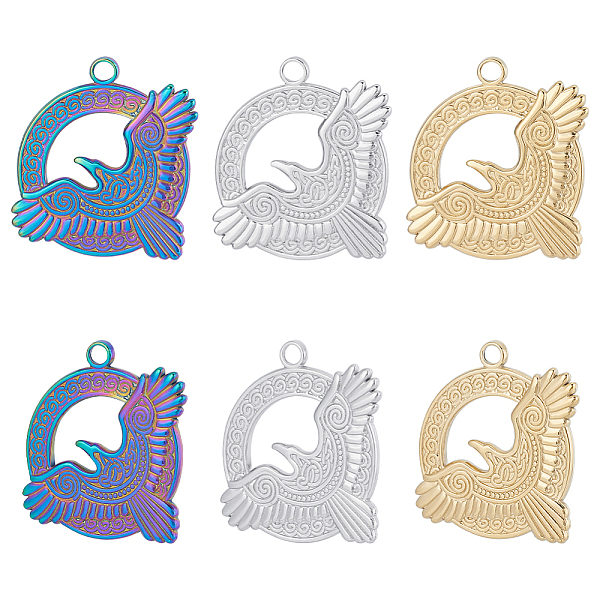 PandaHall CREATCABIN 9Pcs 3 Colors 201 Stainless Steel Pendants, Eagle, Mixed Color, 28x31x2mm, Hole: 2.5mm, 3pcs/color 201 Stainless Steel...
PandaHall CREATCABIN 9Pcs 3 Colors 201 Stainless Steel Pendants, Eagle, Mixed Color, 28x31x2mm, Hole: 2.5mm, 3pcs/color 201 Stainless Steel...