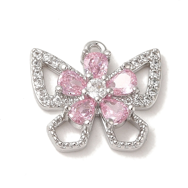 PandaHall Brass Micro Pave Clear Cubic Zirconia Charms, Butterfly with Flower, Pearl Pink, Platinum, 14.5x16x3.5mm, Hole: 1.4mm Brass+Cubic...
PandaHall Brass Micro Pave Clear Cubic Zirconia Charms, Butterfly with Flower, Pearl Pink, Platinum, 14.5x16x3.5mm, Hole: 1.4mm Brass+Cubic...