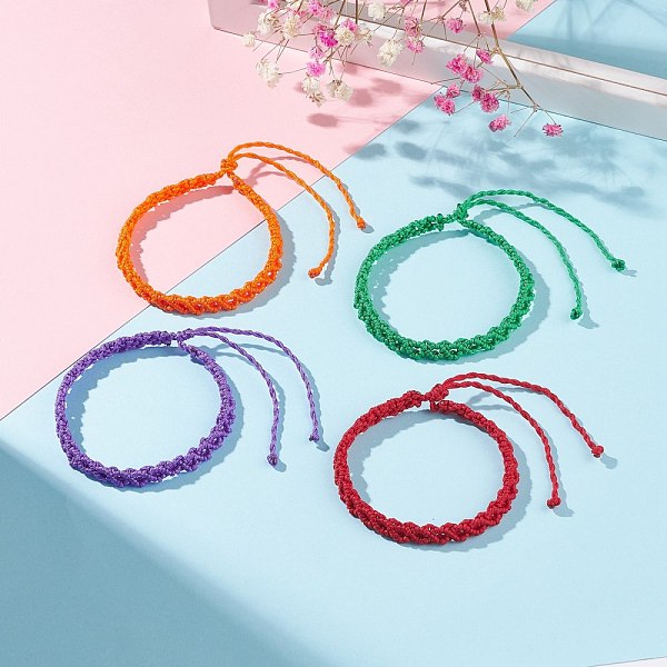 PandaHall 4Pcs 4 Color Peach Blossom Braided Cord Bracelet, Friendship Lucky Adjustable Bracelet for Women, Mixed Color, Inner Diameter..., Multicolor
PandaHall 4Pcs 4 Color Peach Blossom Braided Cord Bracelet, Friendship Lucky Adjustable Bracelet for Women, Mixed Color, Inner Diameter..., Multicolor